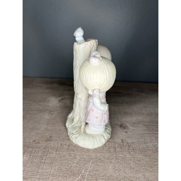 Precious Moments Thee I Love Figurine E-3116 I Love You Boy Girl Tree Hourglass - Picture 5 of 6